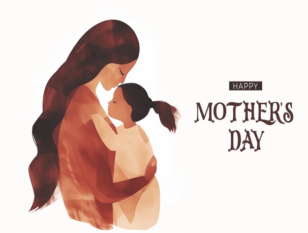 PSD modelo de design de cartão de saudação para o dia internacional da mãe