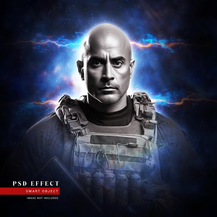 Modelo de design de cartaz de filme de ação