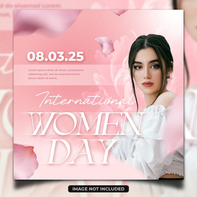 Modelo de design de cartaz de mídia social do Dia da Mulher