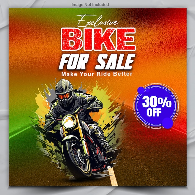 PSD modelo de design de cartaz de venda de bicicletas
