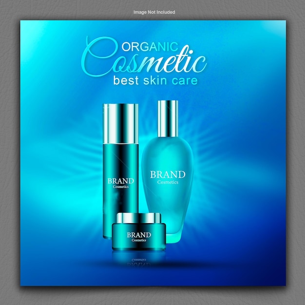 modelo de design de cartaz de venda de produtos cosméticos