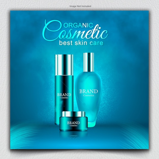 Modelo de design de cartaz de venda de produtos cosméticos
