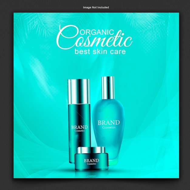 modelo de design de cartaz de venda de produtos cosméticos