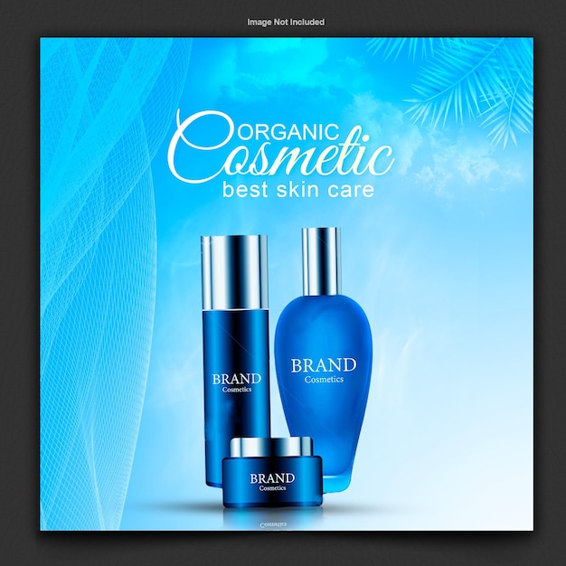 modelo de design de cartaz de venda de produtos cosméticos