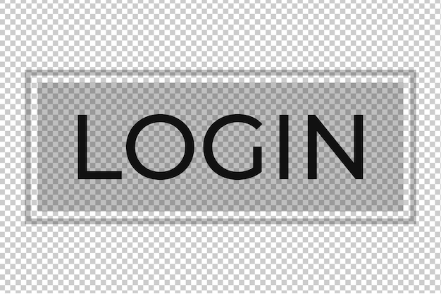 PSD modelo de design de elemento de botão de login formato de arquivo de fundo transparente botão de login psd