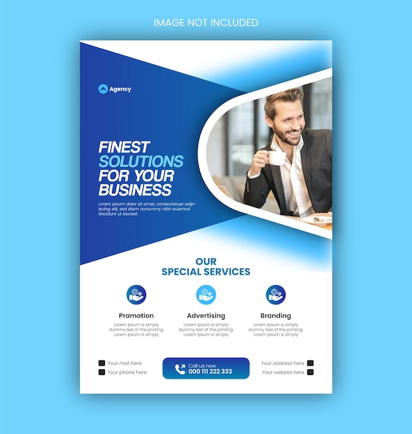 Modelo de design de folheto corporativo ou modelo de relatório anual