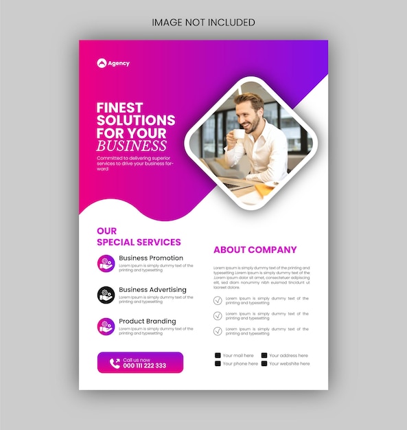 Modelo de design de folheto corporativo ou modelo de relatório anual
