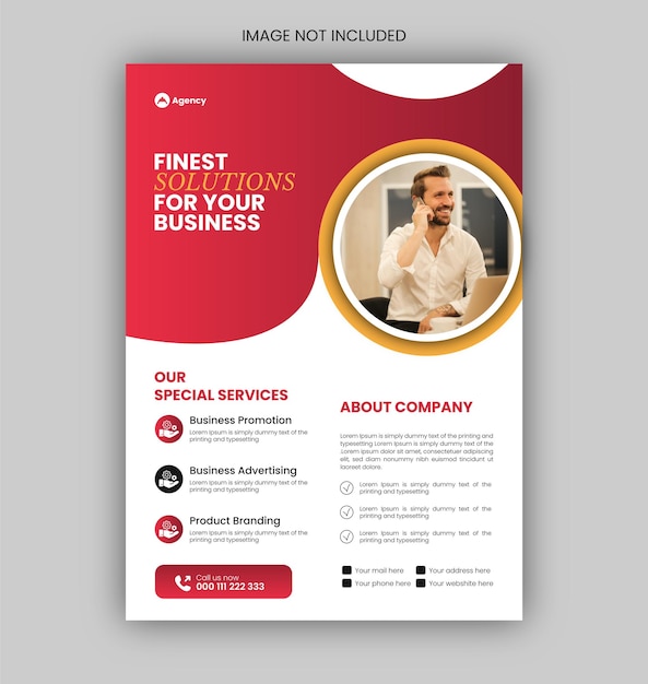 Modelo de design de folheto corporativo ou modelo de relatório anual