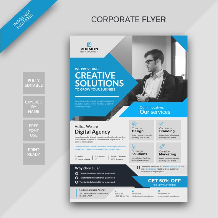 modelo de design de folheto corporativo