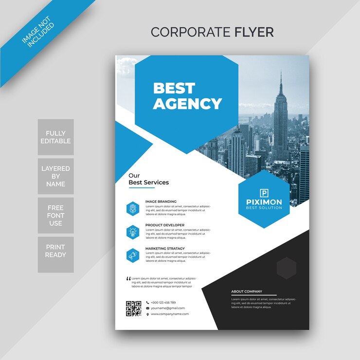 modelo de design de folheto corporativo