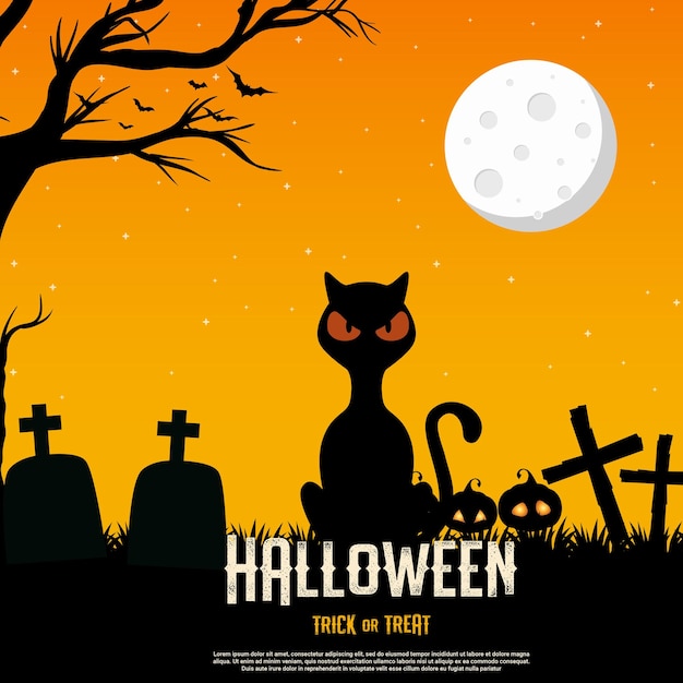 Modelo de Design de Halloween PSD grátis
