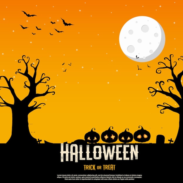Modelo de Design de Halloween PSD grátis