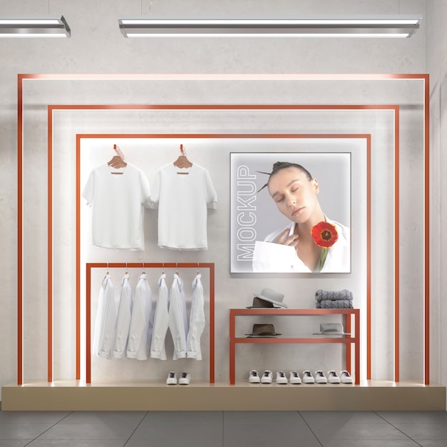 Modelo de design de interiores de lojas