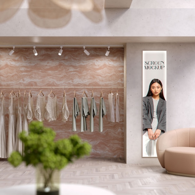 Modelo de design de interiores de lojas