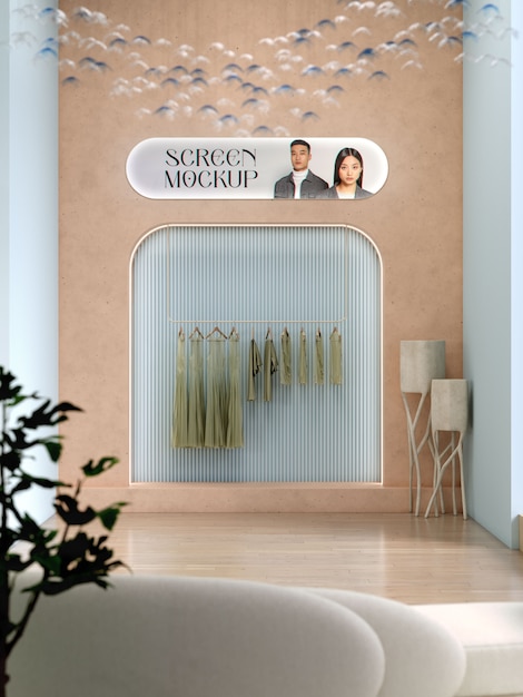 Modelo de design de interiores de lojas