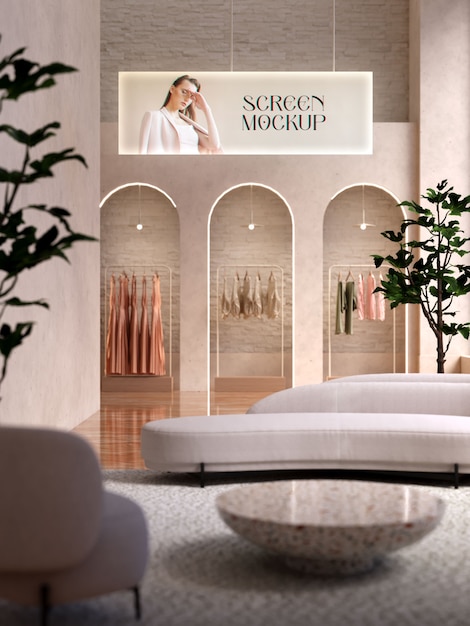 Modelo de design de interiores de lojas