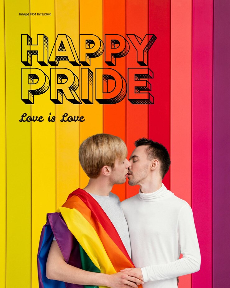PSD modelo de design de postagem de mídia social e instagram para a celebração do orgulho