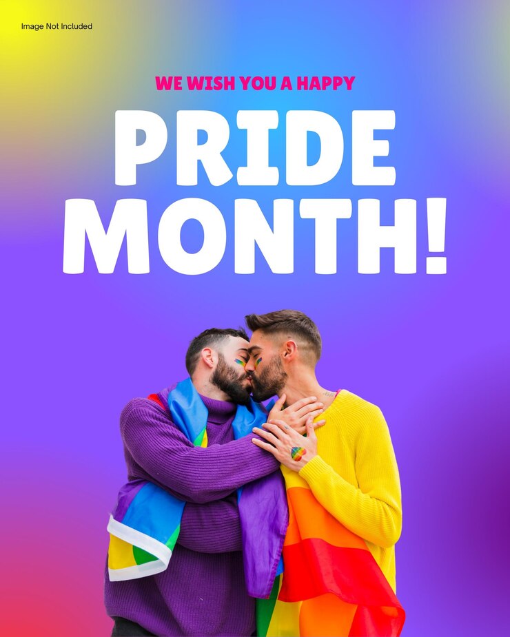 PSD modelo de design de postagem de mídia social e instagram para a celebração do orgulho