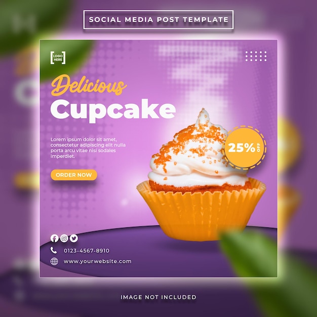 modelo de design de postagem do instagram de venda de alimentos
