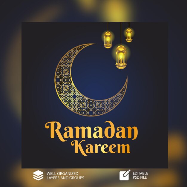 PSD modelo de design de ramadan kareem