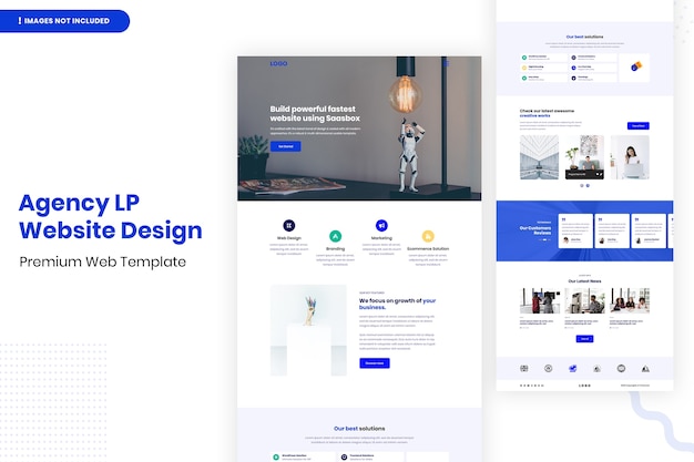 Modelo de design de site da agência lp
