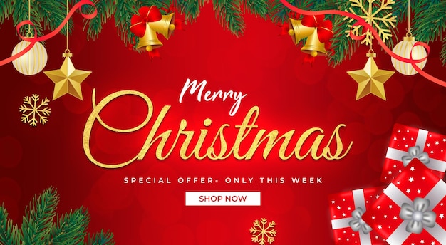 Modelo de Design de Venda de Feliz Natal para Oferta Especial