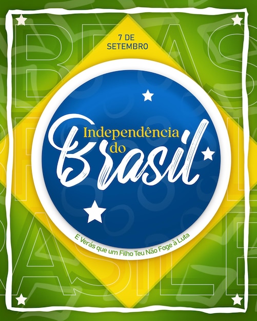 PSD modelo de design do dia da independência do brasil para feed de mídia social