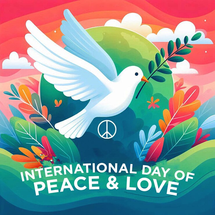 PSD modelo de design do dia internacional da paz design do cartaz do dia da paz