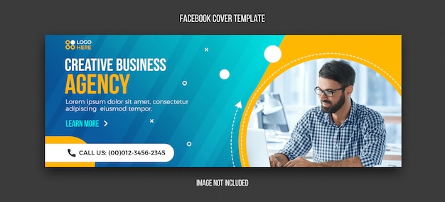 Modelo de design moderno agência facebook capa
