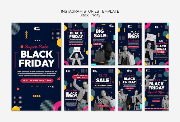 Modelo de design plano de sexta-feira negra