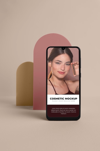 Modelo de dispositivo cosmético em estúdio