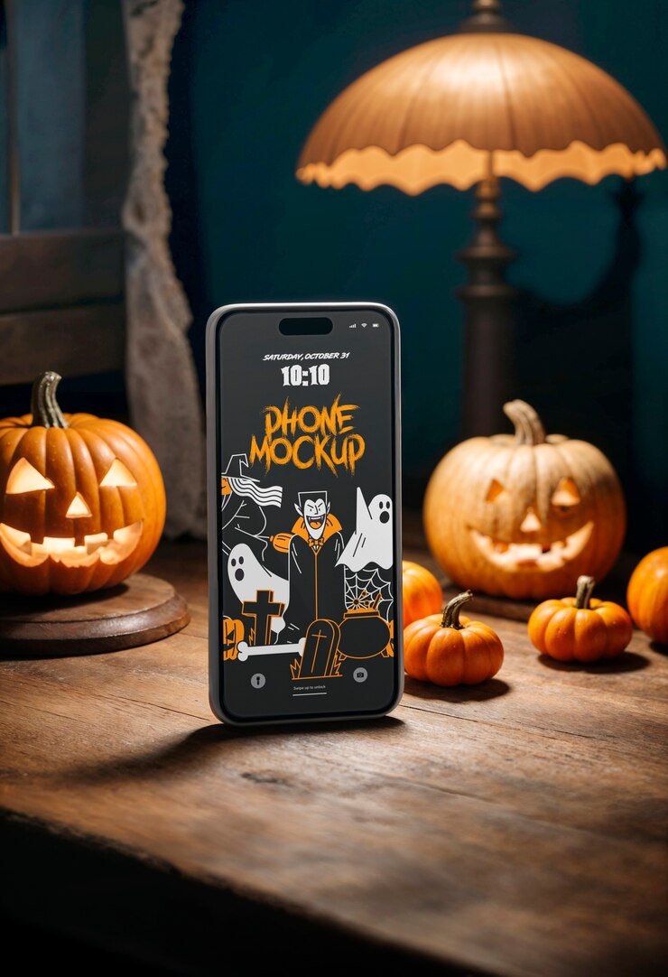 Modelo de dispositivo de Halloween para telefone