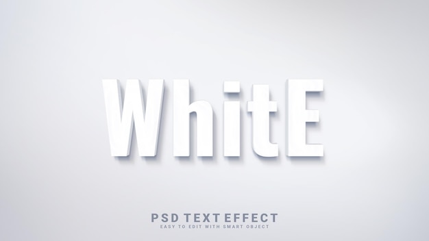 PSD modelo de efeito de estilo de texto branco