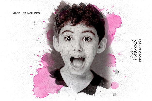 Modelo de efeito de foto aquarela