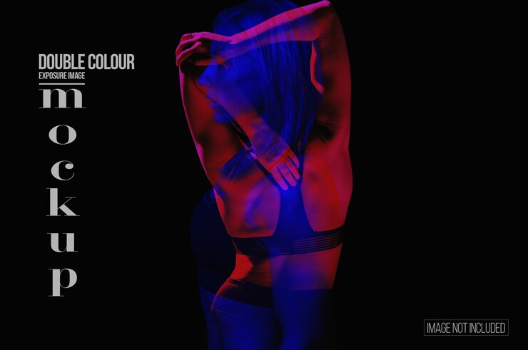 Modelo de efeito de foto de coloração editável de dupla exposição