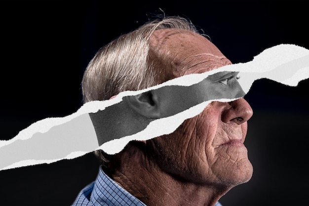 Modelo de efeito de foto de papel rasgado