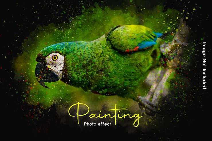 PSD modelo de efeito de foto de respingo de tinta