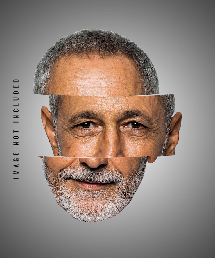PSD modelo de efeito de retrato fatiado