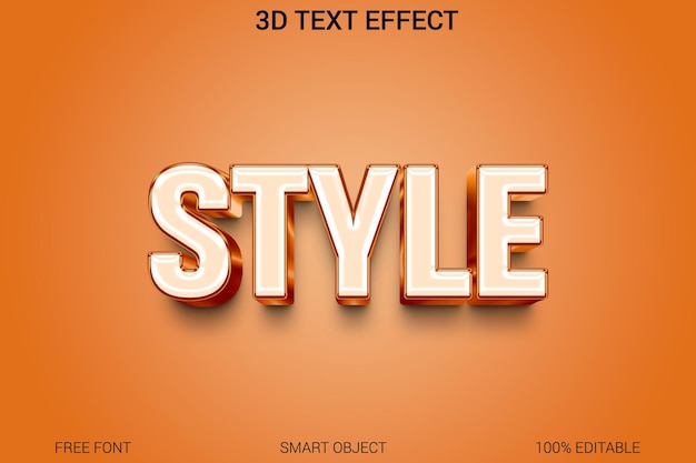 Modelo de efeito de texto 3D de estilo