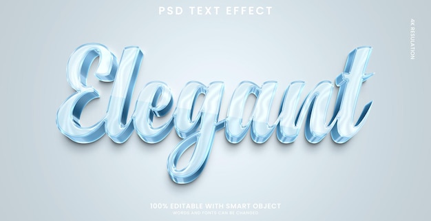 Modelo de efeito de texto 3d elegante