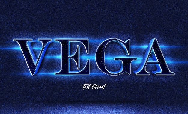 Modelo de efeito de texto 3d Vega