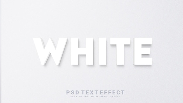 PSD modelo de efeito de texto branco