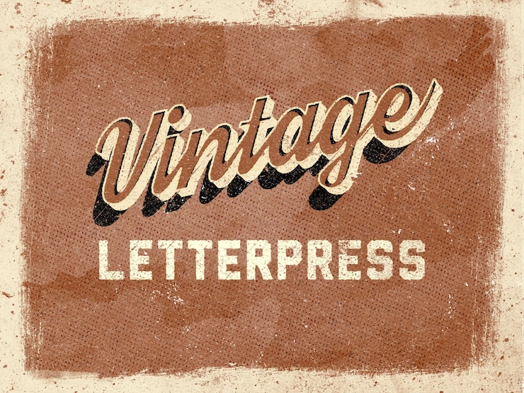 PSD modelo de efeito de texto com estilo de tipo vintage