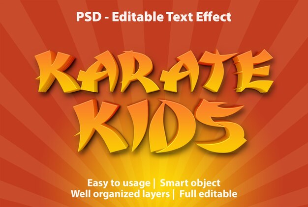 Modelo de efeito de texto karate kids