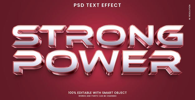 Modelo de efeito de texto power 3d