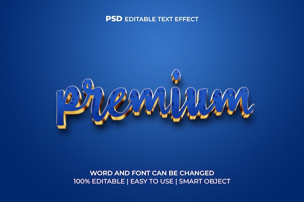 PSD modelo de efeito de texto premium