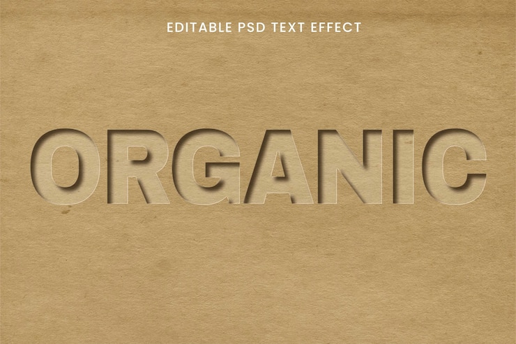 PSD modelo de efeito de texto psd editável cortado em papel
