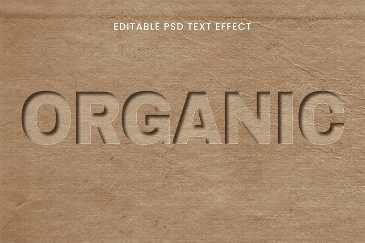 PSD modelo de efeito de texto psd editável cortado em papel