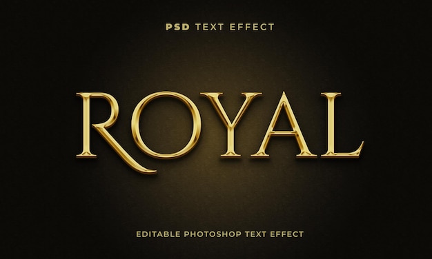 PSD modelo de efeito de texto real 3d com cor dourada