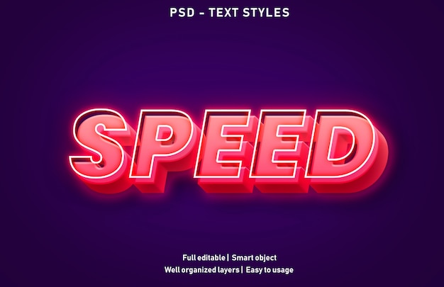 Modelo de efeito de texto speed